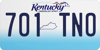 KY license plate 701TNO
