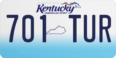 KY license plate 701TUR