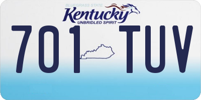 KY license plate 701TUV
