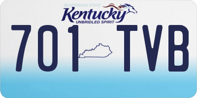 KY license plate 701TVB