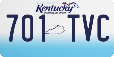 KY license plate 701TVC