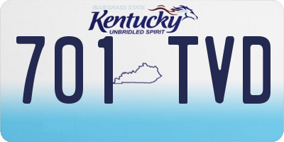 KY license plate 701TVD