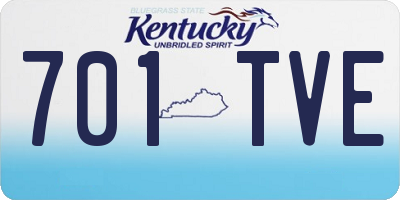 KY license plate 701TVE