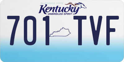 KY license plate 701TVF