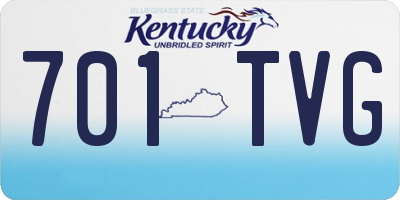 KY license plate 701TVG
