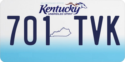 KY license plate 701TVK