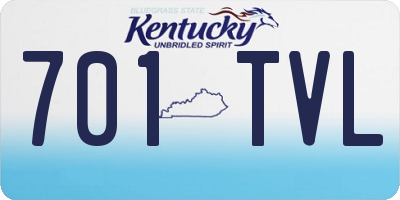 KY license plate 701TVL