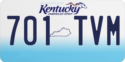 KY license plate 701TVM