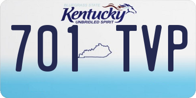 KY license plate 701TVP