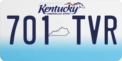 KY license plate 701TVR