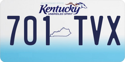 KY license plate 701TVX