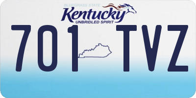 KY license plate 701TVZ