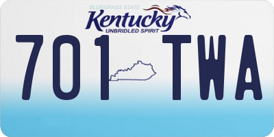 KY license plate 701TWA
