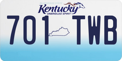 KY license plate 701TWB