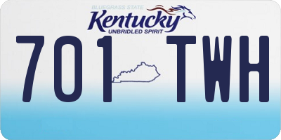 KY license plate 701TWH