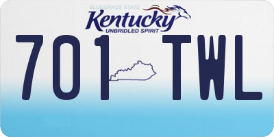 KY license plate 701TWL