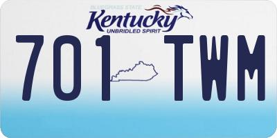 KY license plate 701TWM