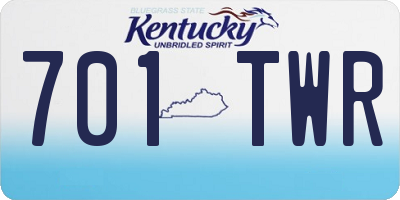 KY license plate 701TWR