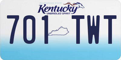 KY license plate 701TWT