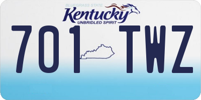 KY license plate 701TWZ