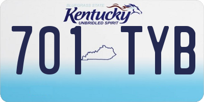 KY license plate 701TYB