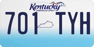 KY license plate 701TYH