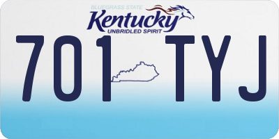 KY license plate 701TYJ