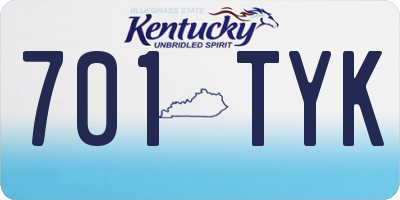 KY license plate 701TYK