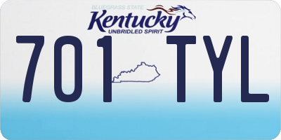 KY license plate 701TYL