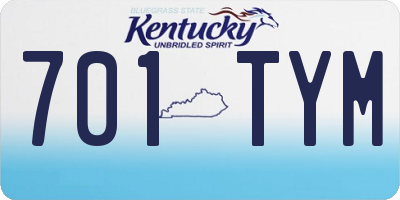 KY license plate 701TYM