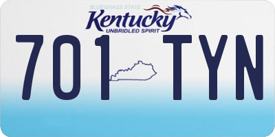KY license plate 701TYN