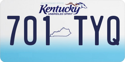 KY license plate 701TYQ