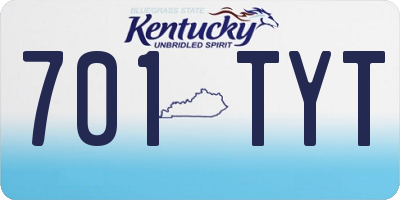 KY license plate 701TYT