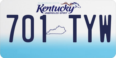 KY license plate 701TYW
