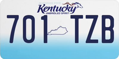 KY license plate 701TZB