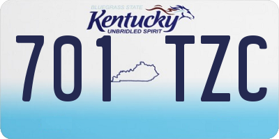 KY license plate 701TZC