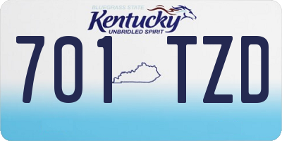 KY license plate 701TZD