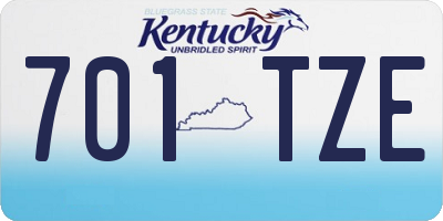 KY license plate 701TZE