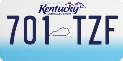 KY license plate 701TZF