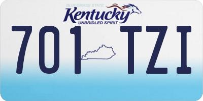 KY license plate 701TZI