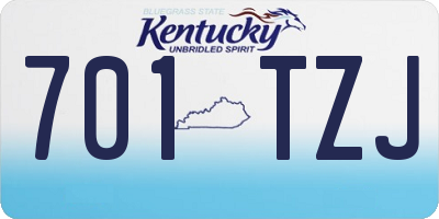 KY license plate 701TZJ