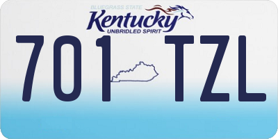 KY license plate 701TZL