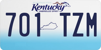 KY license plate 701TZM