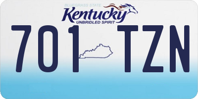 KY license plate 701TZN