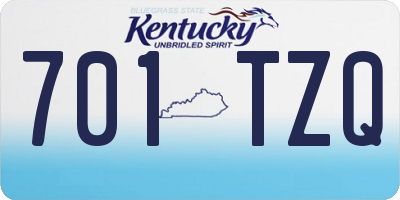 KY license plate 701TZQ