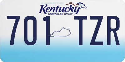 KY license plate 701TZR