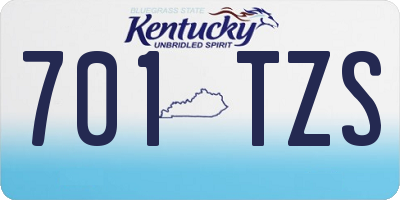 KY license plate 701TZS