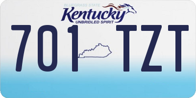 KY license plate 701TZT