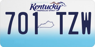 KY license plate 701TZW