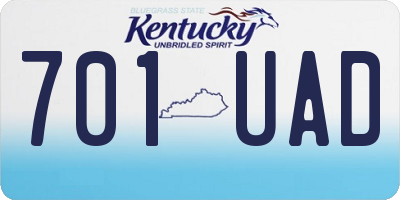 KY license plate 701UAD